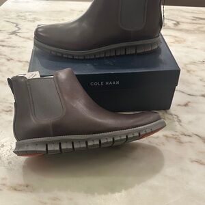 Cole Haan Men's Brown Leather Ankle Boots